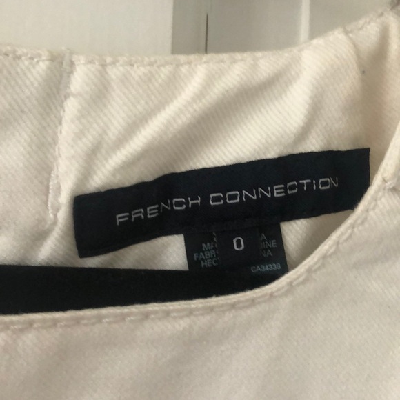 French Connection White Denim Mini Dress - Picture 3 of 3